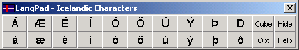 LangPad - Icelandic Characters Screenshot